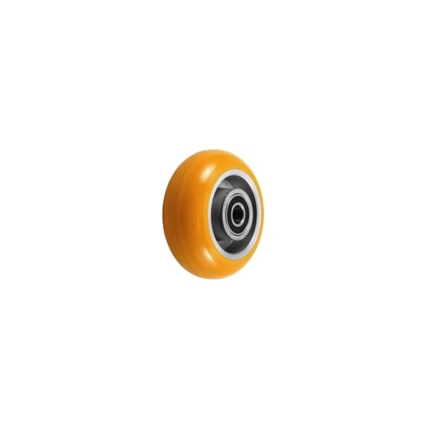 4"x2" Orange Crown Tread Polyurethane on Aluminum Core, 900 lbs Cap